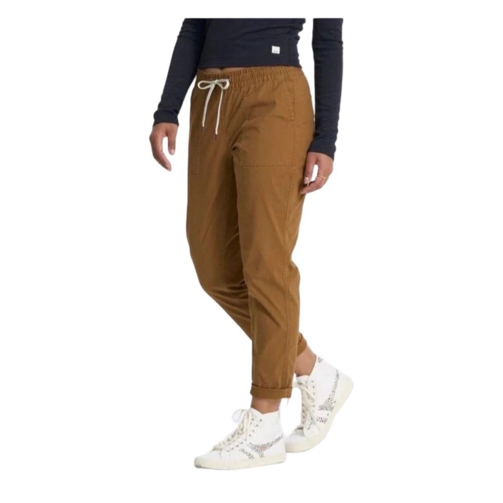 Vuori Women's Brown Ripstop Pants with Drawstring